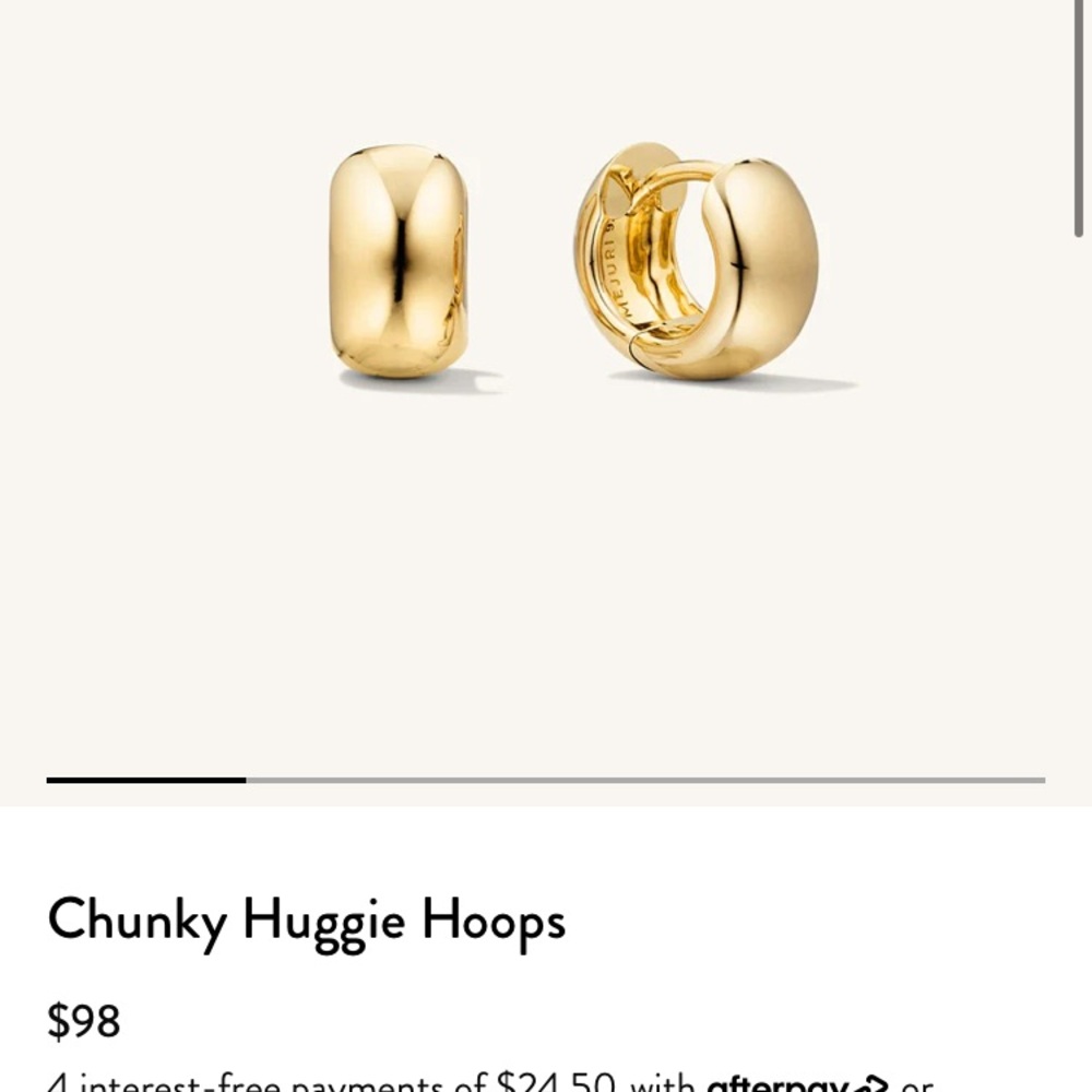 Mejuri chunky huggie hoops
